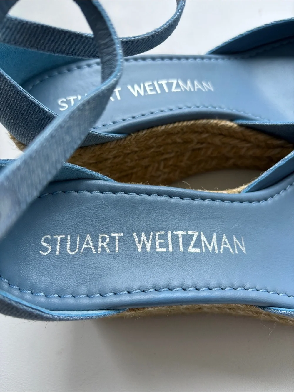 Stuart Weitzman never worn NUDISTCURVE ESPADRILLE WEDGE size 10.5